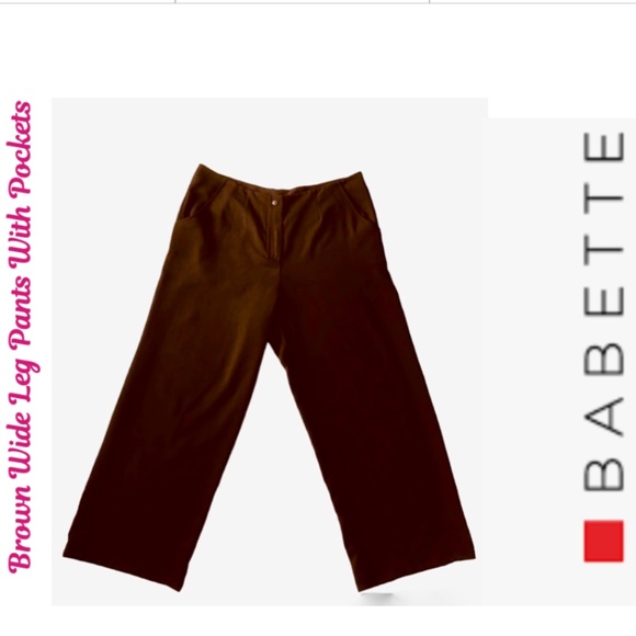 Babette Pants - Babette Brown Wide Leg Pants